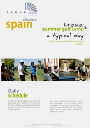 Summer Golf Camp for Teens Alicante: Daily Schedule